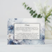 柔らかい青い花とラベンダーミッ結婚ト エンクロージャーカード (スタンド正面)