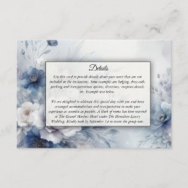 柔らかい青い花とラベンダーミッ結婚ト エンクロージャーカード