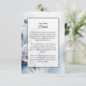 柔らかい青い花とラベンダーミッ結婚ト エンクロージャーカード (スタンド正面)