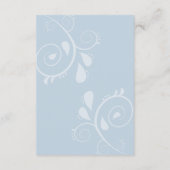 柔らかい青い花とラベンダーミッ結婚ト エンクロージャーカード (裏面)