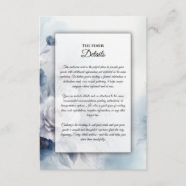 柔らかい青い花とラベンダーミッ結婚ト エンクロージャーカード