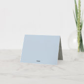 柔らかい青い花とラベンダーミッ結婚ト サンキューカード (裏面)