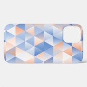柔らかい青とオレンジの三角形のシームレスなパターン Case-Mate iPhoneケース (裏面 (横))