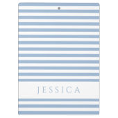 柔らかい青と白のパタストライプのーン名 クリップボード (裏面)