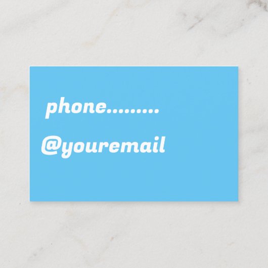 柔らかい青の背景を持つ女性のシルエット 名刺 (裏面)