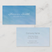 柔らかい青ミニマルい空 名刺 (正面/裏面)