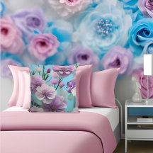 柔らかい青紫色のピンクの絹の大きな花