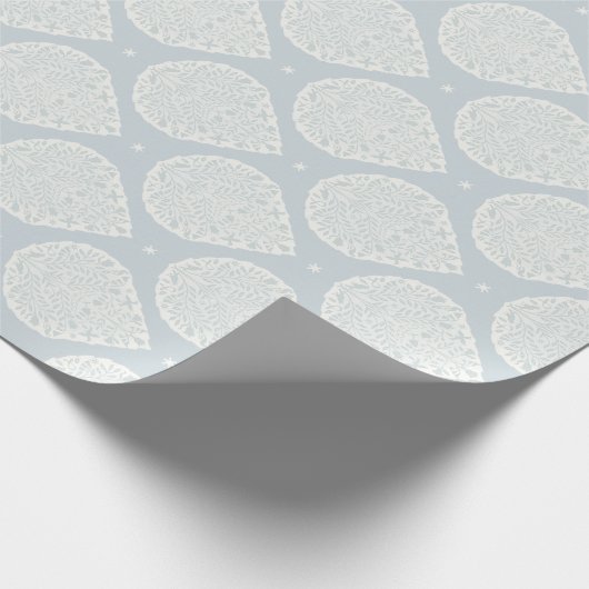 柔らかい青緑のエジプトのペイズリー ラッピングペーパー (角)