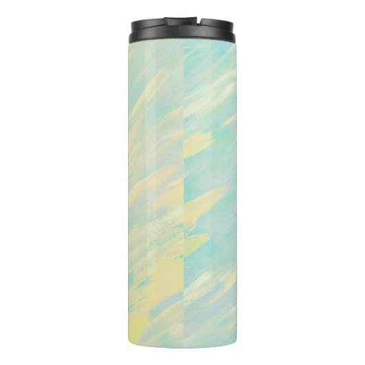 柔らかい黄色とアクアマリン熱タンブラー タンブラー (裏面)