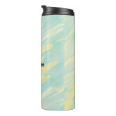 柔らかい黄色とアクアマリン熱タンブラー タンブラー (回転右)