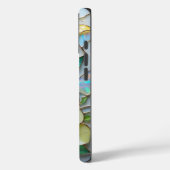 柔らかい黄色と緑のフローラステンドグラスデザイン Case-Mate iPhoneケース (裏面 / 左)