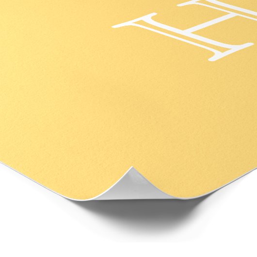 柔らかい黄色の蝶の渦巻き美徳のポスター ポスター (角)