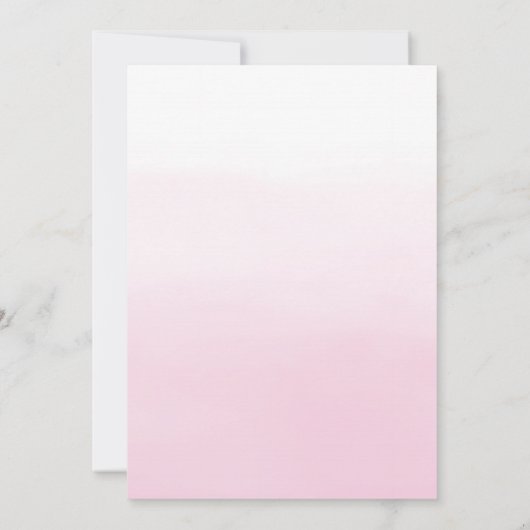 柔らかいBotanicalsのピンク|の誕生の発表 案内状 (裏面)