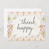 柔らかいDeco V |は幸せ考えます ポストカード (正面/裏面)