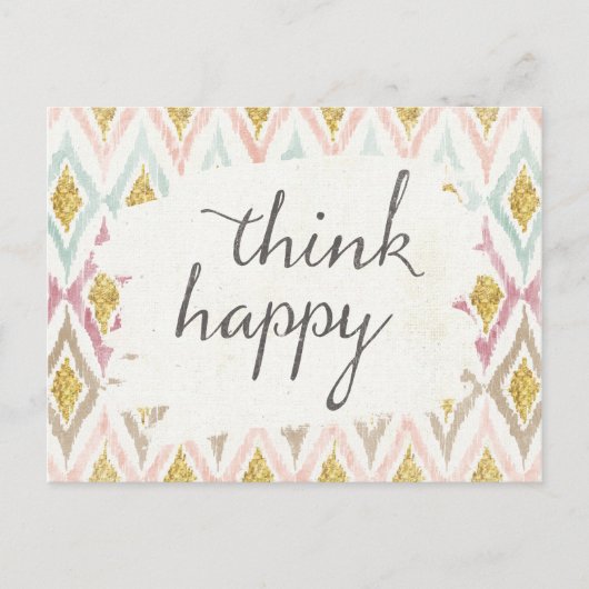 柔らかいDeco V |は幸せ考えます ポストカード (正面)