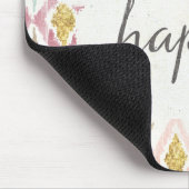 柔らかいDeco V |は幸せ考えます マウスパッド (コーナー)