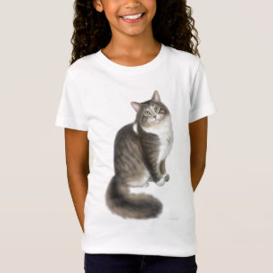 柔らかいDuffy猫の女の子のベビードールのワイシャツ Tシャツ