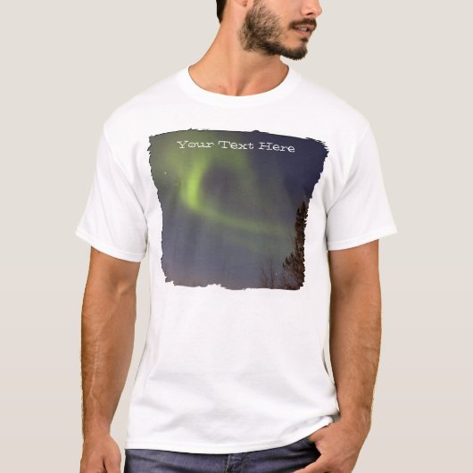 柔らかいNorthern Lights; カスタマイズ可能 Tシャツ (正面)