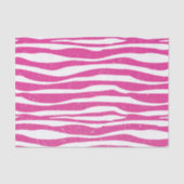 柔らかくかわいらしいピンクのグリッターのシマウマのアニマルプリント 薄葉紙 (正面)