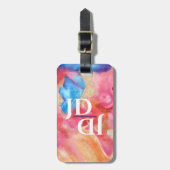 柔らかくて石のようなアート ラゲッジタグ (正面縦)