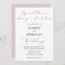 柔らかくエレガントなウェディング招待状