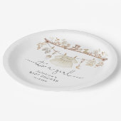 柔らかくミュートBohoベビーガールドレス赤ちゃんシャワー ペーパープレート (アングル)