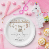 柔らかくミュートBoho小さな紳士の男の子の赤ちゃんシャワー ペーパープレート (パーティー)