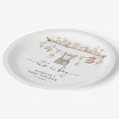 柔らかくミュートBoho小さな紳士の男の子の赤ちゃんシャワー ペーパープレート (アングル)