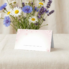 柔らかくロマンチックなさくらんぼ結婚ブロッサムのテーブル名 プレイスカード