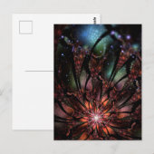 柔らかく優しいフラクタルファンタジーの花が侵入 ポストカード (正面/裏面)