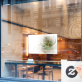 柔らかく優しいフラクタルファンタジーの花のキャンバス ウィンドウサイン (カフェ窓)