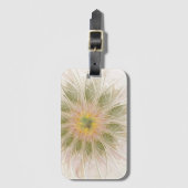 柔らかく優しいフラクタルファンタジーの花 ラゲッジタグ (正面縦)