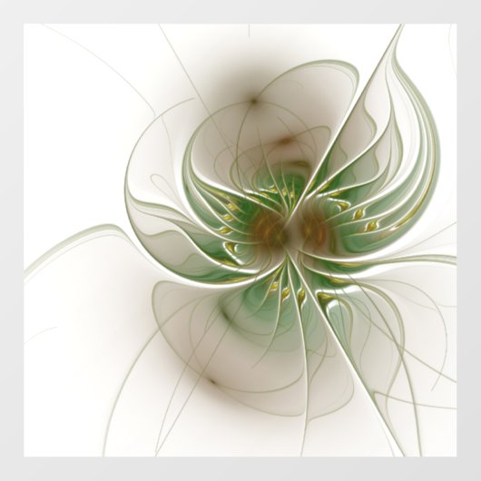 柔らかく優しいフラクタルファンタジー花 ウィンドウサイン (シート)