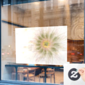 柔らかく優しいフラクタルファンタジー花 ウィンドウサイン (カフェ窓)