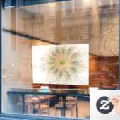 柔らかく優しいフラクタルファンタジー花 ウィンドウサイン (カフェ窓)