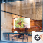 柔らかく優しいフラクタルファンタジー花 ウィンドウサイン (カフェ窓)