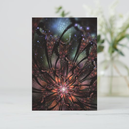 柔らかく優しいフラクタルファンタジー花 エンクロージャーカード (スタンド正面)