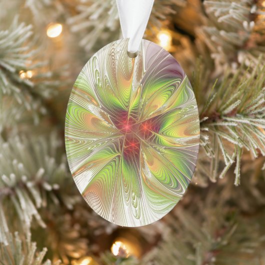 柔らかく優しいフラクタルファンタジー花 オーナメント (ツリー)
