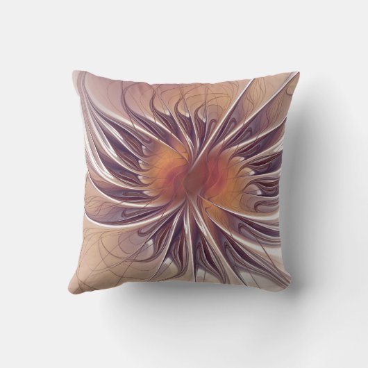 柔らかく優しいフラクタルファンタジー花 クッション (裏面)