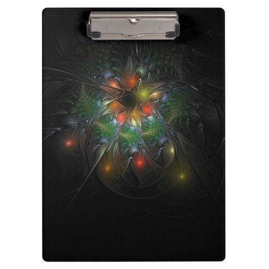柔らかく優しいフラクタルファンタジー花 クリップボード (正面)