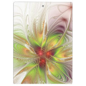 柔らかく優しいフラクタルファンタジー花 クリップボード (裏面)