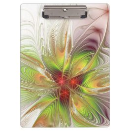 柔らかく優しいフラクタルファンタジー花 クリップボード