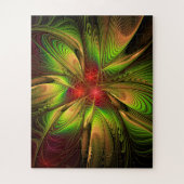 柔らかく優しいフラクタルファンタジー花 ジグソーパズル (縦)