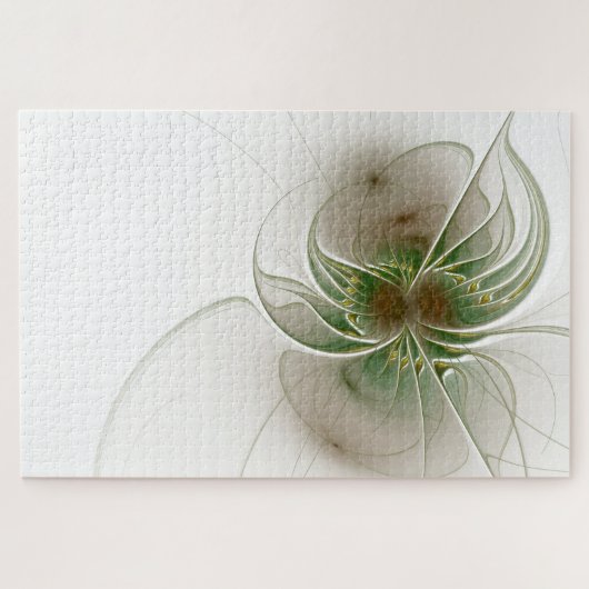 柔らかく優しいフラクタルファンタジー花 ジグソーパズル (横)