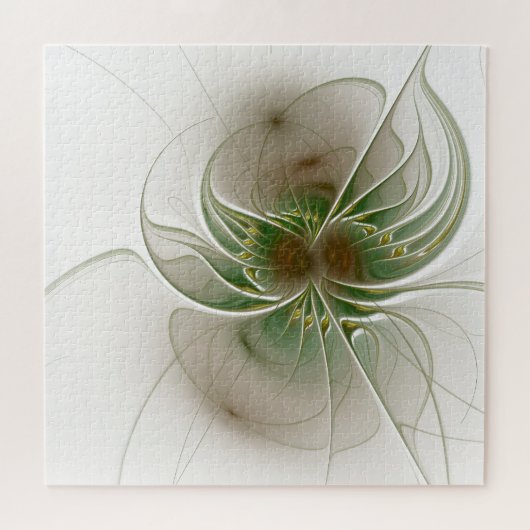 柔らかく優しいフラクタルファンタジー花 ジグソーパズル (横)