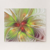 柔らかく優しいフラクタルファンタジー花 ジグソーパズル (横)