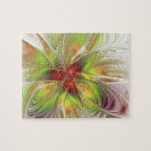 柔らかく優しいフラクタルファンタジー花 ジグソーパズル (横)