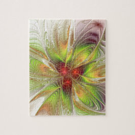 柔らかく優しいフラクタルファンタジー花 ジグソーパズル