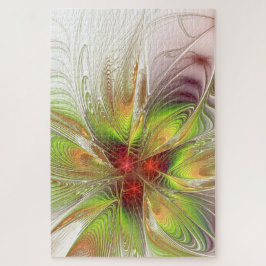 柔らかく優しいフラクタルファンタジー花 ジグソーパズル