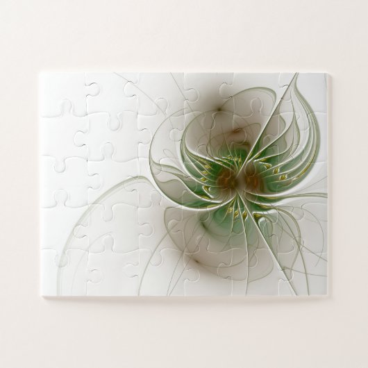 柔らかく優しいフラクタルファンタジー花 ジグソーパズル (横)